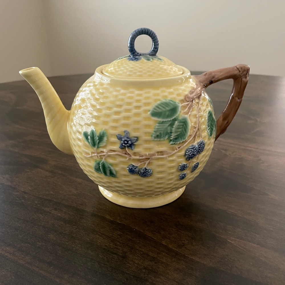 Vintage Tiffany & Co. Majolica Blackberry Teapot with Lid